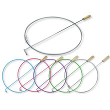 铁环 小学生幼儿园滚铁环滚铁圈彩色38厘米50厘米锻炼平衡感 38cm【粗款蓝色】