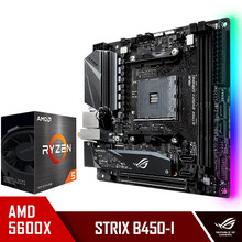 玩家国度ROG STRIX B450-I GAMING主板+AMD 锐龙5(r5) 5600X CPU处理器 板U套装 CPU主板套装