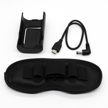 适用于大疆飞行眼镜V2防尘保护罩钢化膜DJI FPV穿越机供电线电池背带固定盒收纳天线夹配件 30CM线+电池背带盒+防尘保护罩