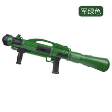 水枪玩具儿童呲滋喷水枪打水仗超大容量抽拉式高压水枪泼水节神器 军绿色加农炮-单把装 标准配置