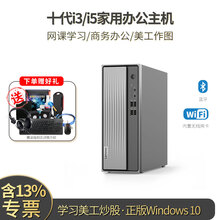 2021年新款 联想天逸510s 可装Win7或10 家用网课学习游戏商务办公美工作图设计台式机电脑 定制版主机 无显示器 十代酷睿 六核i5-10400 16G 1T+256G 核显