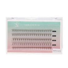 梦鹿假睫毛女超自然浓密仿真 分段朵毛单簇 自己嫁接美容院0.07 C