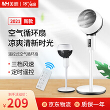 美煌 电风扇 空气循环扇家用标王落地扇台扇遥控冷风扇摇头涡轮对流扇立式风扇小型办公室风扇 空气循环扇-遥控款