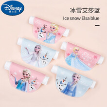 迪士尼宝宝婴儿隔汗巾0-3-6岁儿童用吸汗垫背巾儿童纯棉巾幼儿园全棉纱布5条装夏季 冰雪艾莎蓝4层(5条装) 小号(1-4岁)