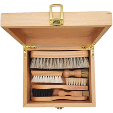 皮鞋鞋刷+马毛 马毛鞋刷擦鞋油刷鬃毛刷反绒面翻毛皮鞋清洁刷鞋鞋刷子软毛刷 榉木礼盒鞋刷套餐(含鞋刷)