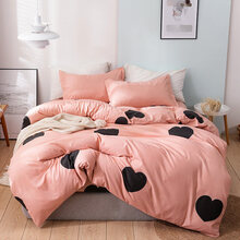 被套单件夏天 被套单件1点5×2点0单人学生宿舍200x230夏天薄款180x220水洗棉被罩 心心相印 180×220cm被套单件