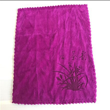 新款茶巾茶布方巾茶垫茶桌毛巾茶道配件茶具抹布加厚吸水 魅力酒红色