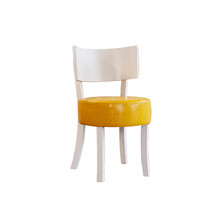 简约奶茶店甜品店实木桌椅洽谈小吃饮品店休闲吧咖啡厅桌椅组合 黄色实木椅