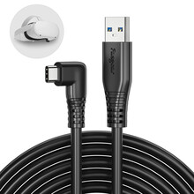 凡极Oculus quest link数据线usb3.1gen1弯头VR线pico串流连接线 黑色A-C 02款适用Quest2 Pico Ne 5m