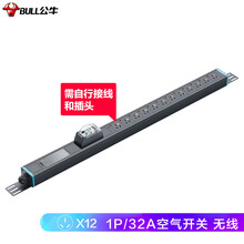 公牛（BULL）配空气开关32A大功率PDU机柜插座/插线板/插排/排插/接线板 12位无线左侧安装 GNE-2（0003）