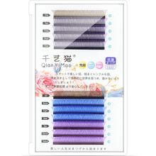 察今0.07Y型彩色嫁接睫毛爱情网编织款水貂毛一秒开花山茶花柔软yy毛 B翘度10毫米