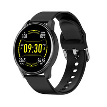 华为通用多功能智能手表运动手环男测血压心率报警超薄全触屏健康女款蓝牙vivo魅族oppo6小米5防水 (全屏触控 动态UI)ZL01S黑色