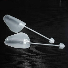 撑鞋器可调节塑料鞋撑男女通用楦头皮鞋休闲女靴撑大撑鞋器皮鞋定型皱 【透明白色】男士弹簧款-1双