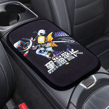 汽车扶手箱垫通用型创意布艺卡通可爱车内中央扶手防磨损增高垫 黑猫警长