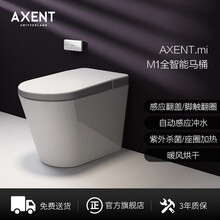 AXENT 瑞士恩仕 M1智能马桶一体机多功能坐便器感应翻盖脚感冲水即热冲洗暖风烘干家用马桶E660 太空银 305