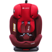innokids儿童安全座椅汽车用0-4-12岁婴儿宝宝4周旋转坐躺isofix新生儿可躺铠甲卫士 幸运红