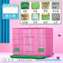 柯尔鸭笼子防喷尿可爱养小鸡的窝宠物小鸭子围栏鸡鸭鹅专用饲养笼 粉色笼子 小号（27*22*29CM）不送礼物