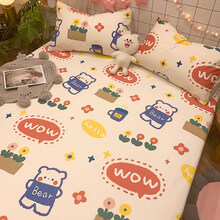 儿童床单 卡通床单单件1.2米儿童夏季宿舍单人女 J wow bear 120*230cm A版单件床单