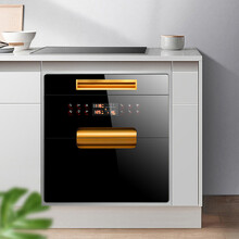 （VIH）日本樱花消毒柜家用嵌入式三层大容量100 /120L紫外线消毒碗柜碗筷镶嵌式厨房高温消毒 旗舰款十二功能金外三层120升 新式独立三金拉门