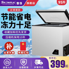 雪花家用冰柜小型冷柜冷藏冷冻转换冰柜迷你单双温卧式保鲜柜节能静音  BD/BC-95KL169