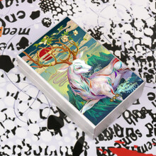 目送 潮牌烟盒 国潮彩绘烟盒20支装创意便携香菸壳自动弹盖个性软包保护套金属铝合金防水粗烟盒 银色滑盖小鹿