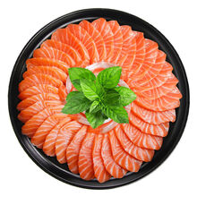 海鲜冰鲜现杀三文鱼中段刺身新鲜日式料理寿司生鱼片即食生吃 一份装 去皮去边角料420g左右