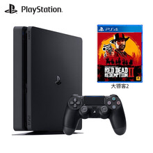索尼（SONY）PS4国行主机PS4 SLIM家用娱乐游戏机自营同款 Ps4 Slim500G黑+荒野2大镖客 国行原封