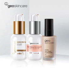 赵薇推荐 纽西之谜隔离霜 粉底液妆前乳女打底提亮肤色隐形毛孔遮瑕保湿滋润 2#象牙色+沁润光透粉底液+日常呵护防晒霜