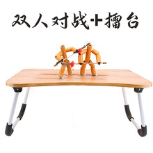 【七夕礼物】竹节人手工玩具带PK桌12岁六年级小学生DIY材料小竹人成品木偶 竹节人2个+PK桌1个