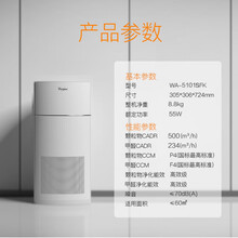 惠而浦空气净化器WA-5101SFK家用除甲醛二手烟雾霾卧室智能 百达慕尚 不带