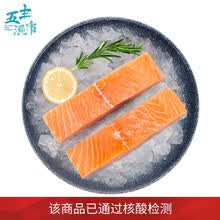 华润 五丰渔市 智利三文鱼段（带皮）（大西洋鲑） 速冻 冷冻 生鲜 鱼类 海鲜水产 智利三文鱼段（带皮）300g