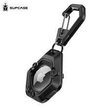 SUPCASE AirTag保护套 苹果防丢器钥匙扣宠物防丢追踪器儿童行李定位硅胶配件保护壳 黑色 单个装