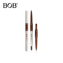 BOB眉笔防水防汗不脱色自然持久初学眉膏眉粉刷三合一 01深咖啡