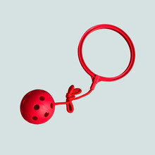 儿童抛接球幼儿园户外亲子体育运动趣味软玩具感统训练器材接球器 单脚球（红色）