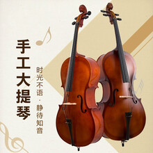 手工初学者入门儿童成人练习考级专业级大提琴毕业季礼物定制 升级版考级哑光1/8身高115CM-125CM