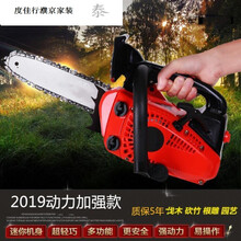 大功率汽油锯伐木 引擎油锯小型汽油锯伐木锯家用便携轻便单手 整机14寸导板+2链条送机油