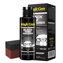 宝能（Magic Gem）汽车黑色塑料件翻新剂橡胶塑料保护剂修复氧化发白老化旧褪色还原清洁上光保养剂 宝能黑光塑料修复液100ml【浓缩精华 滴滴珍贵】