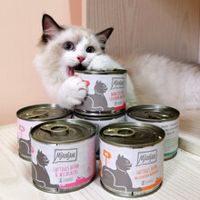 天弗Mjamjam猫罐头200g幼猫主食无谷mj400g长胖湿粮昆虫牛肉发腮 小牛肉三文鱼油(幼猫版)200g 6个月以上