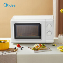 美的（Midea）PM2007 家用转盘加热 快速解冻 易清洁内胆 旋钮双控微波炉