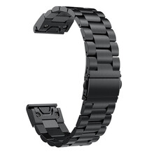 巨力仕 适用于佳明Garmin飞耐时Fenix5S运动手表3HR 935 S60 6X快拆不锈钢表带 银色表带+拆卸长短工具 适用于3/3HR