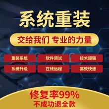 远程系统重装win10专业版电脑维修笔记本台式win7/8苹果mac双系统安装虚拟机安装激活重装系统