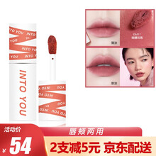【孟佳同款】INTO YOU唇泥哑光丝绒雾面小众品牌女学生平价口红唇釉唇蜜姨妈色奶茶色豆沙裸色不掉色 微醺玫瑰色EM11