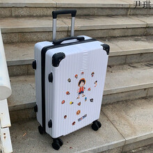 网红ins行李箱万向轮旅行箱男女拉杆箱学生韩版密码箱登机箱包潮 黑配白【复古加厚803款】 26寸【送贴纸+香袋】