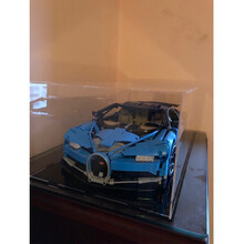 乐高展示盒 亚克力防尘罩车模 积木展示盒 42083布加迪 42056保时捷911 LEGO 布加迪威龙62*30*20 cm 黑底