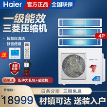 海尔中央空调一拖三/一拖四家用商用空调冷暖 全直流变频多联机 三菱压机（0元包安装） 4匹一拖三 0元安装