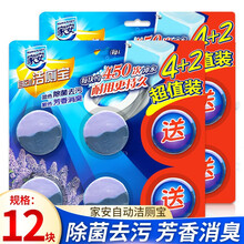 家安（HomeAegis）旋白洁厕液500g/瓶除菌去污家用洗马桶清洁剂清香清洁污渍污垢去除尿渍洁净 洁厕宝*12块