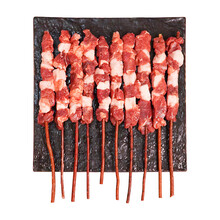 游牧御品 红柳枝羊肉串净重418g10串带撒料 烧烤食材烤肉烤串 木香味羊肉