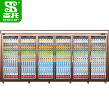 圣托（Shentop）商用冷藏柜保鲜冰柜 大型分体式六门饮料陈列柜 便利店商超冰箱展示柜 STLS-GS6