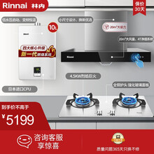 林内（Rinnai）欧式小尺寸油烟机热水器 燃气灶三件套 10升