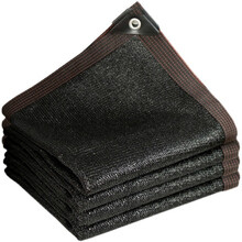 晴方好【京配】遮阴网加厚加密黑色打孔遮阳网 户外停车棚防晒隔热遮光网庭院花卉大棚遮荫网 升级6*15米